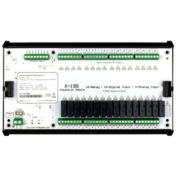 16 Relay, 16 Digital and 4 Analog Input Expansion Module X-19s Antratek Electronics